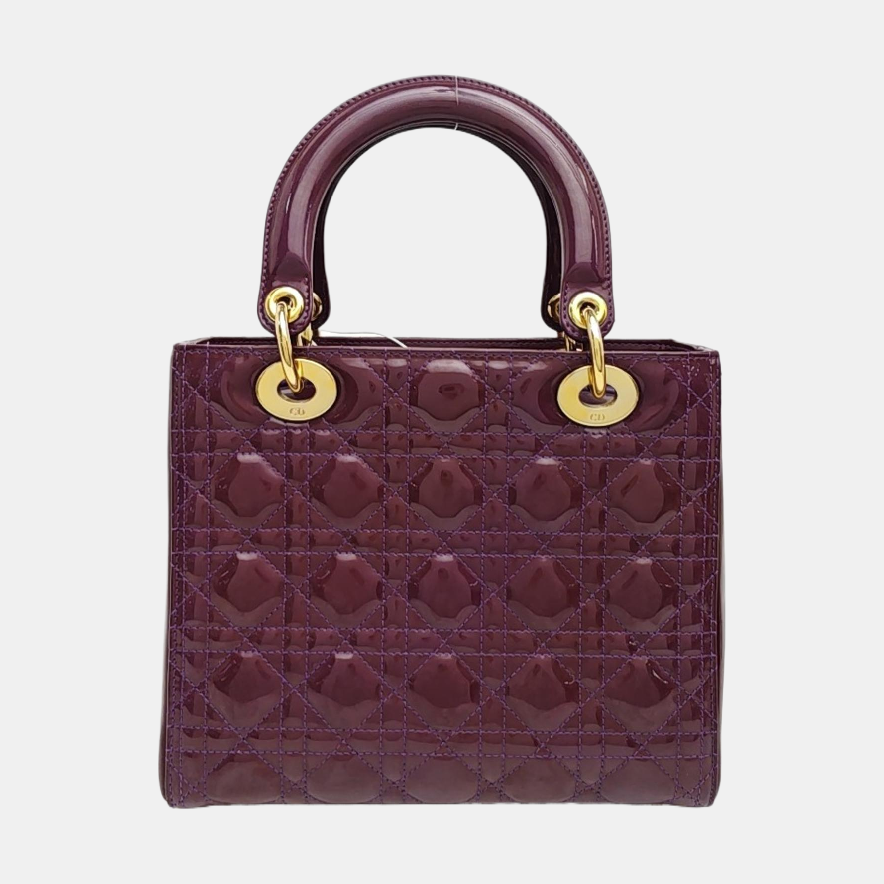 Lady Dior Medium Cannage Patent Leather Purple