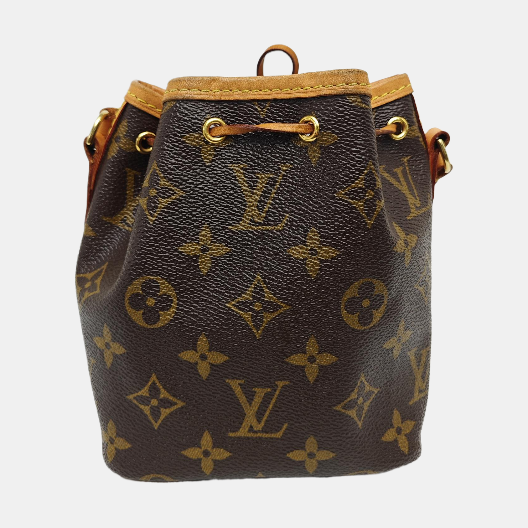 NÉONOÉ Nano Monogram Coated Canvas Brown