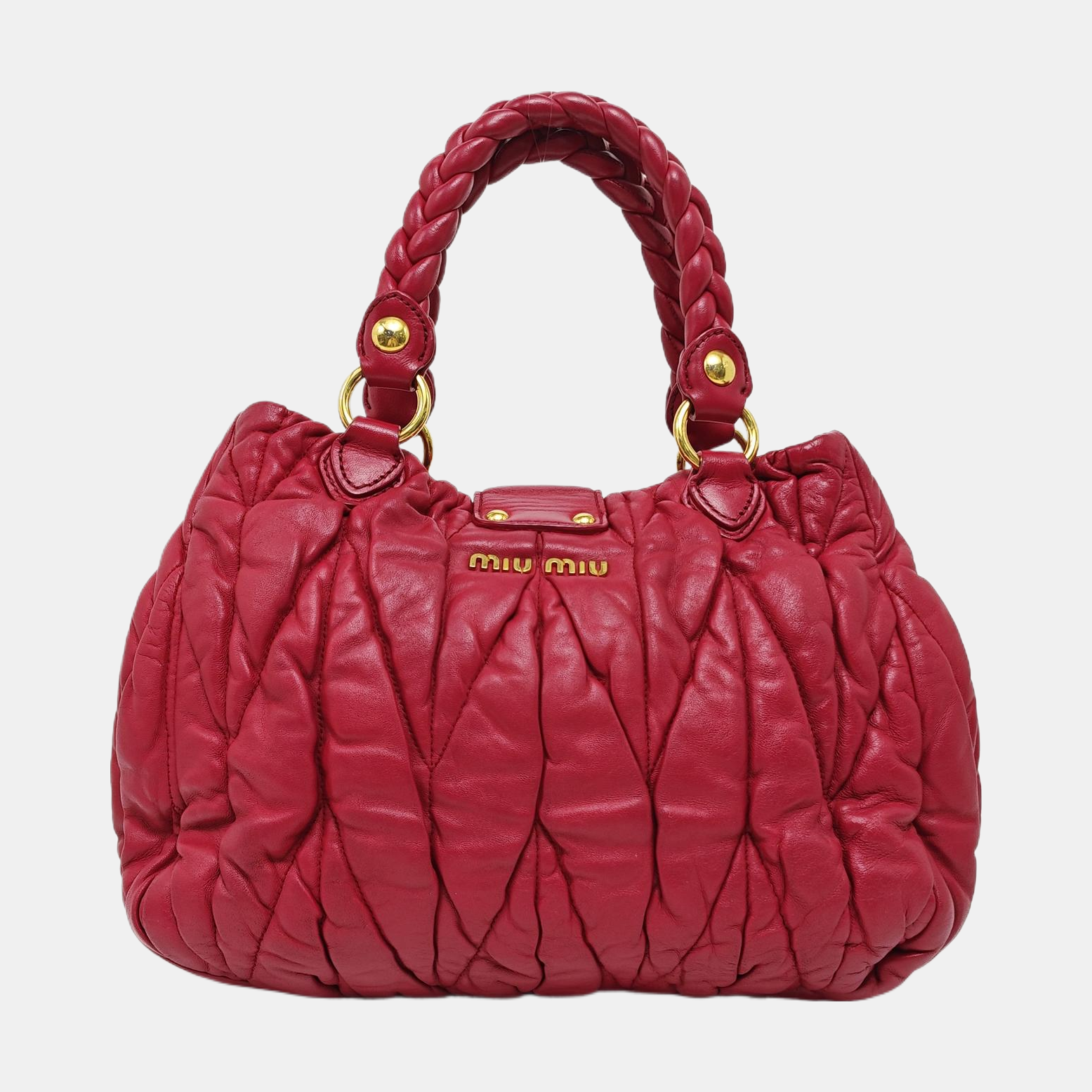 Quilted Lambskin Shoulder Bag Red