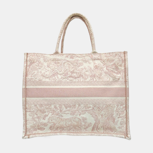 Book Tote Large Fabric Pink