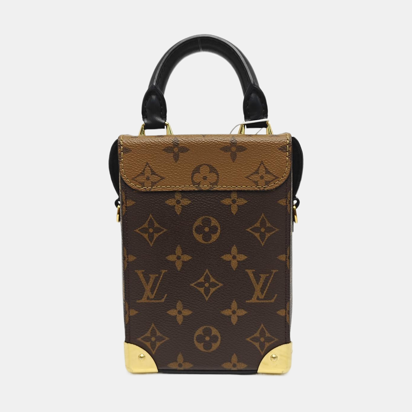 CAMERA BOX Monogram Coated Canvas Brown
