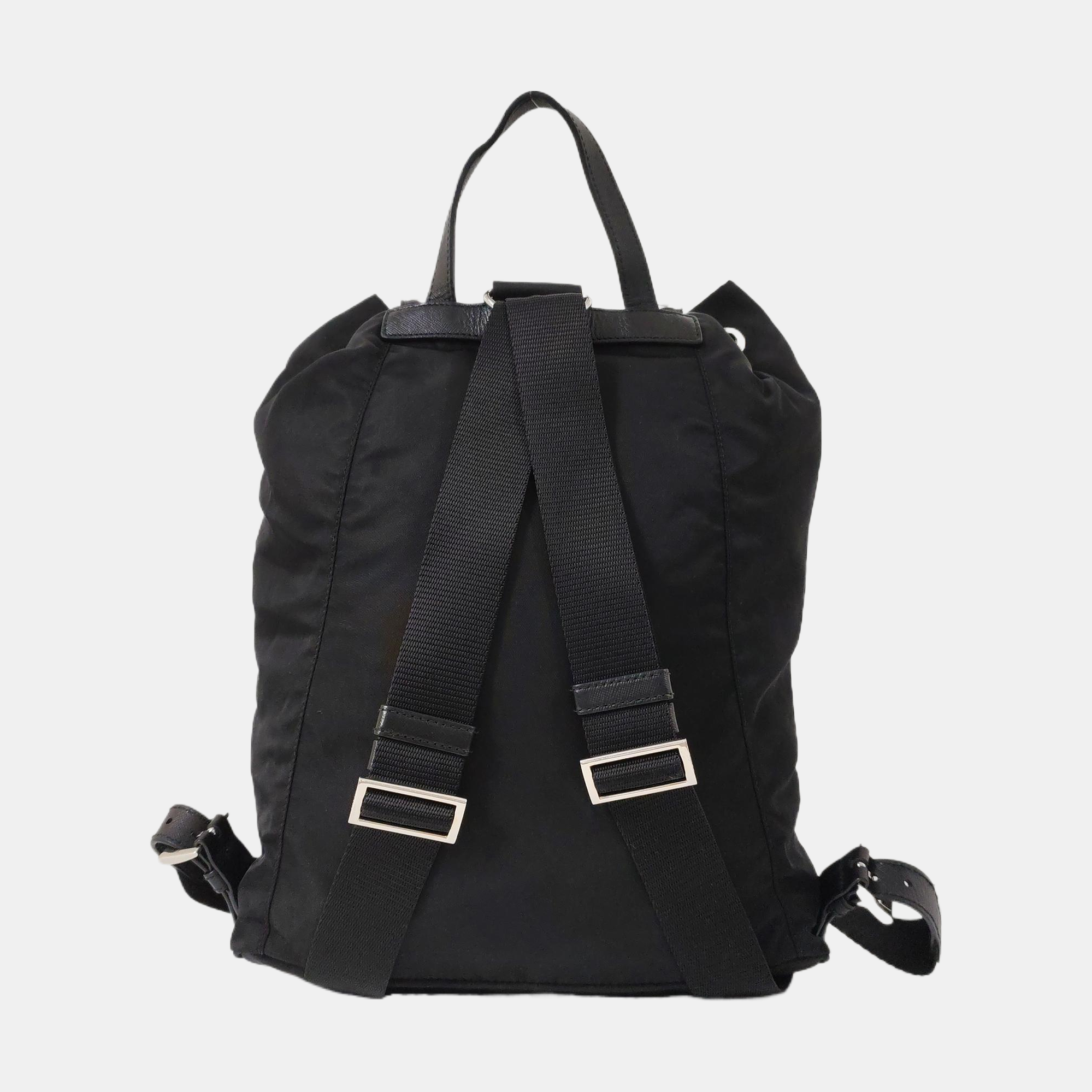Nylon Backpack Black
