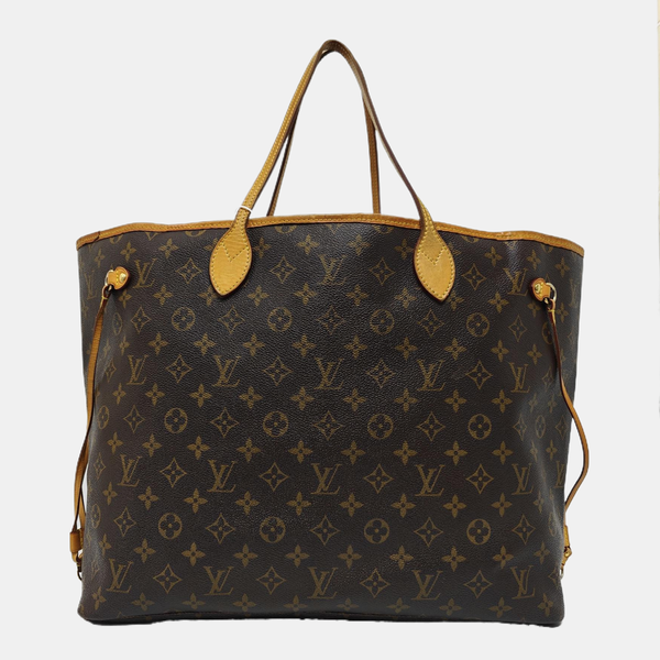 NEVERFULL GM Monogram Coated Canvas Brown