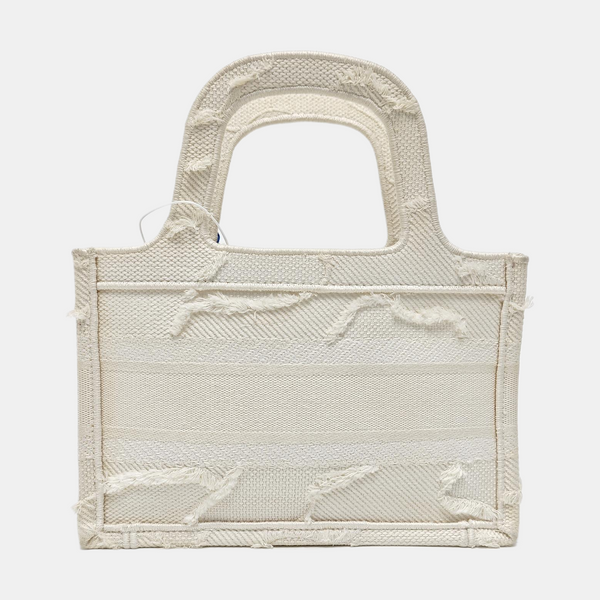 Book Tote Mini Canvas White