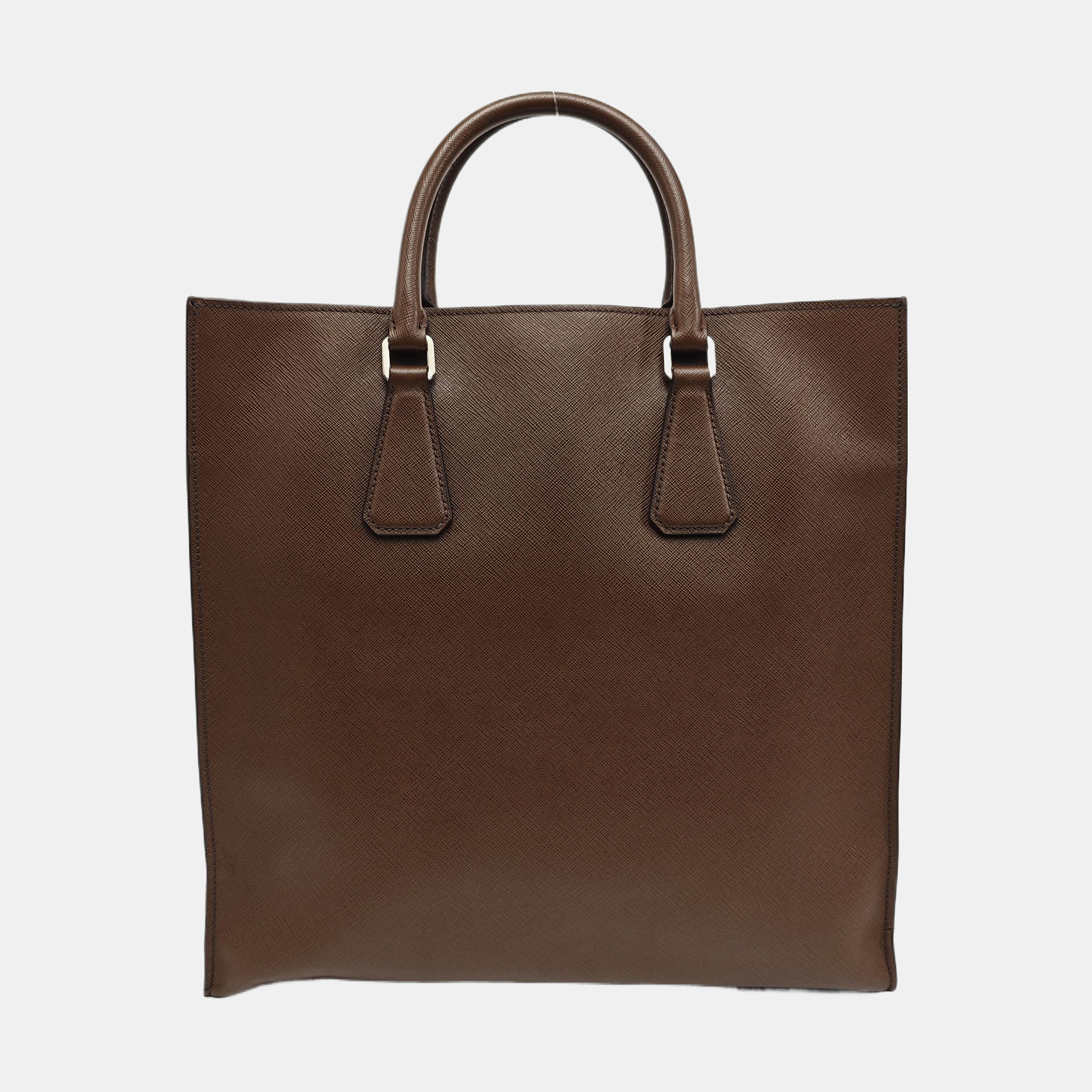 Saffiano Calfskin Shoulder Bag Brown