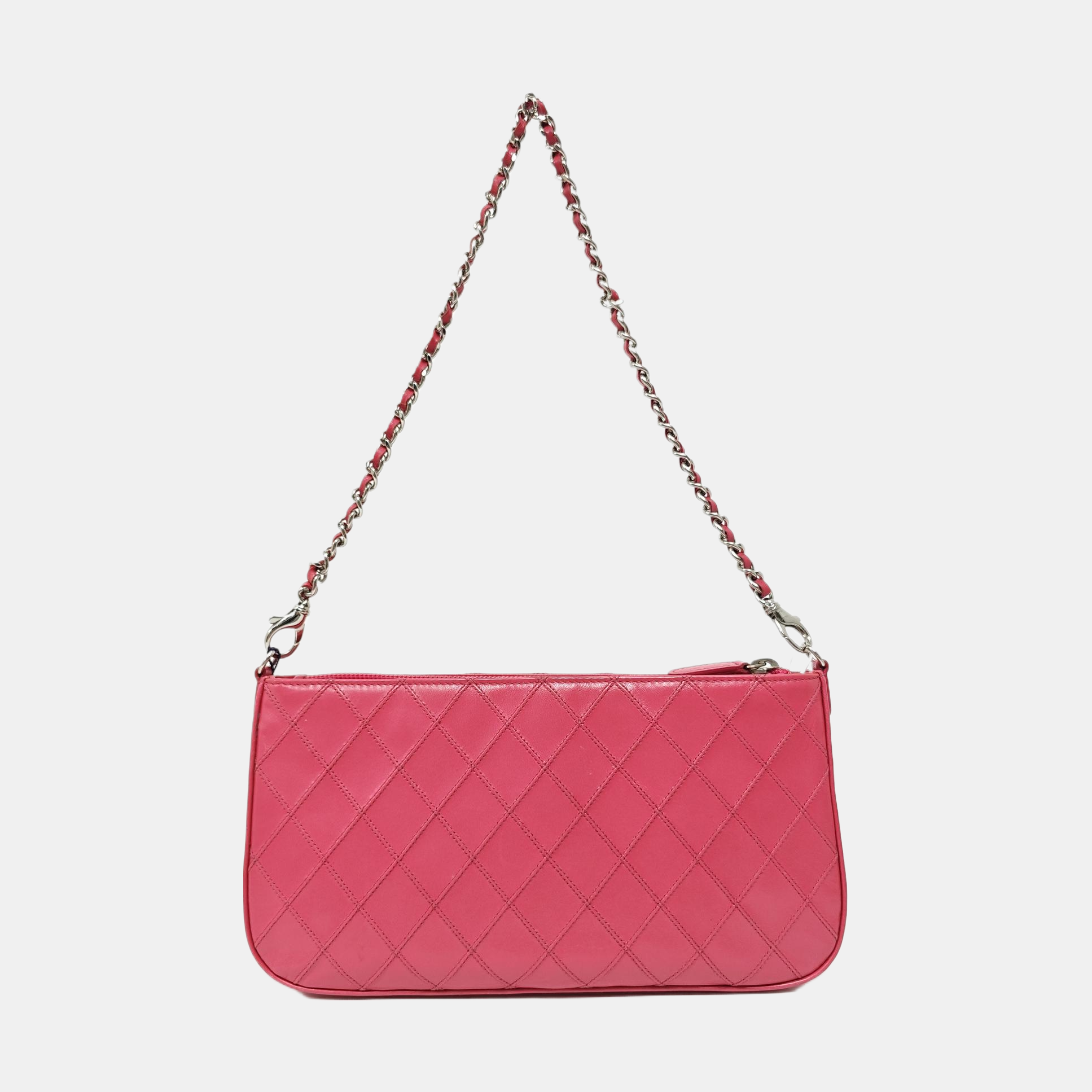 Quilted Lambskin Shoulder Bag Pink