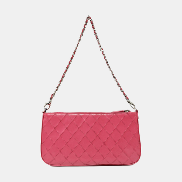 Quilted Lambskin Shoulder Bag Pink