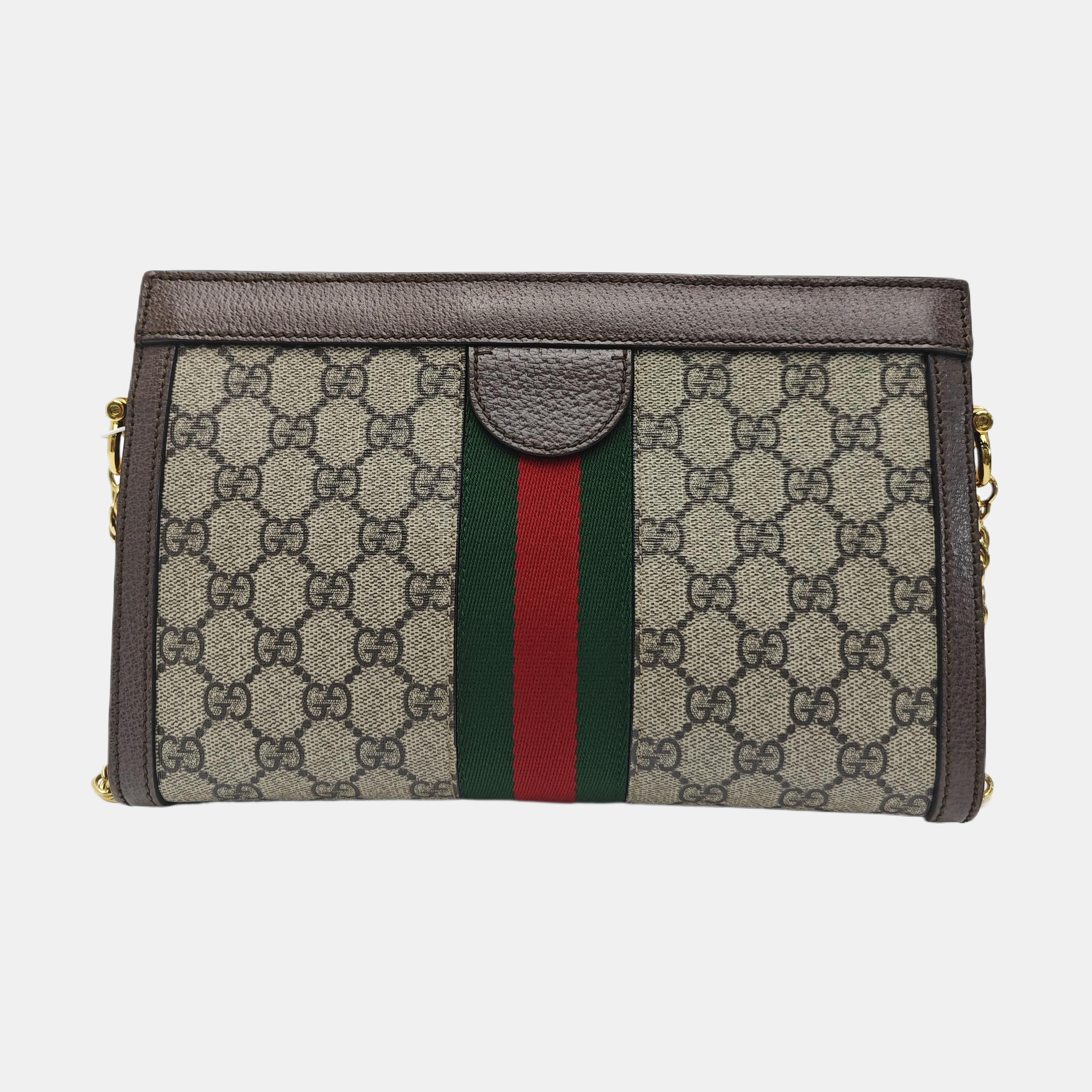 Ophidia Small Monogram Coated Canvas Beige