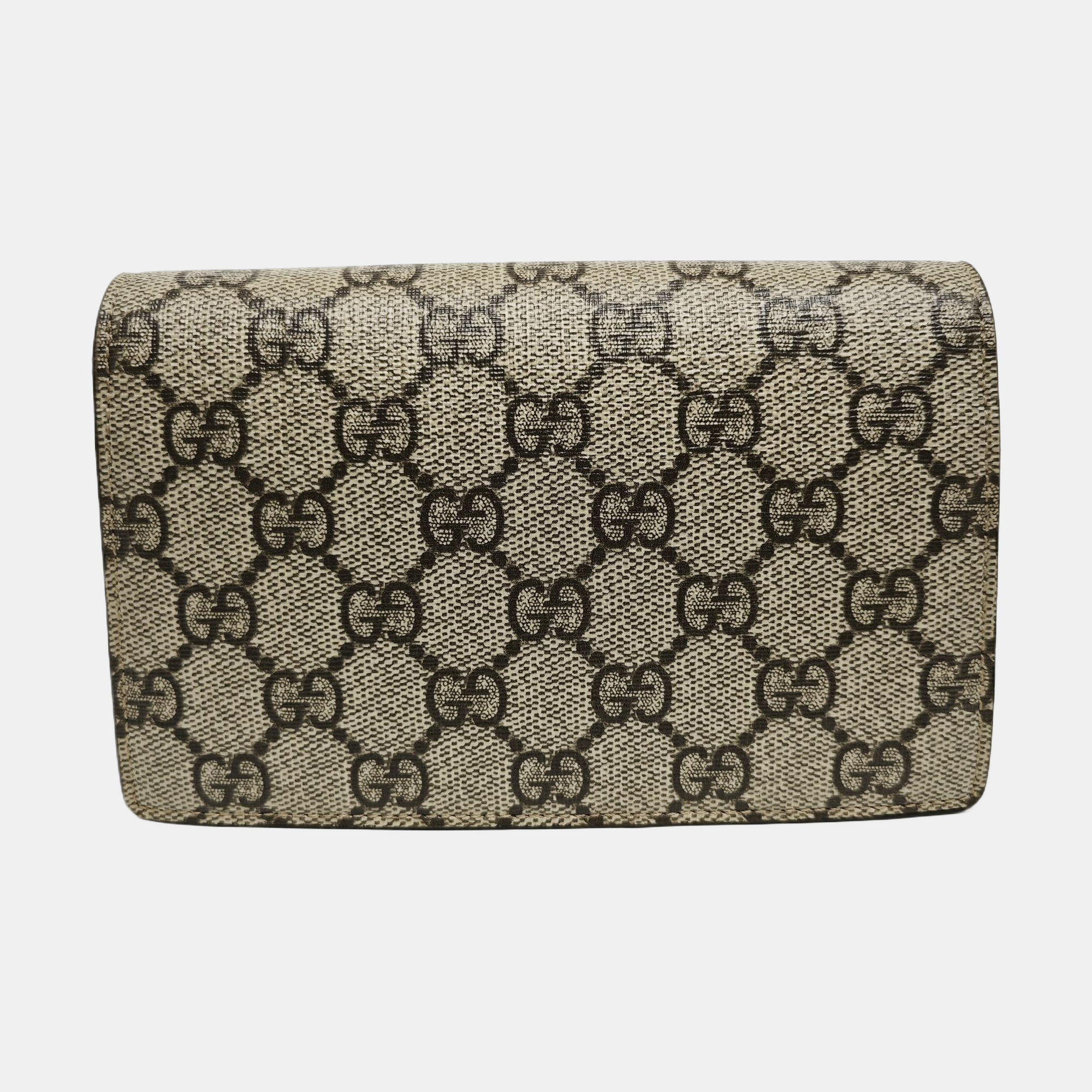 Dionysus Super Mini Monogram Coated Canvas Beige