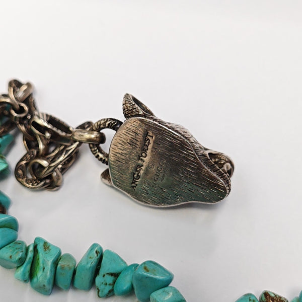 925 Sterling Silver Green Necklace