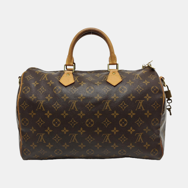 SPEEDY 35 Monogram Coated Canvas Brown