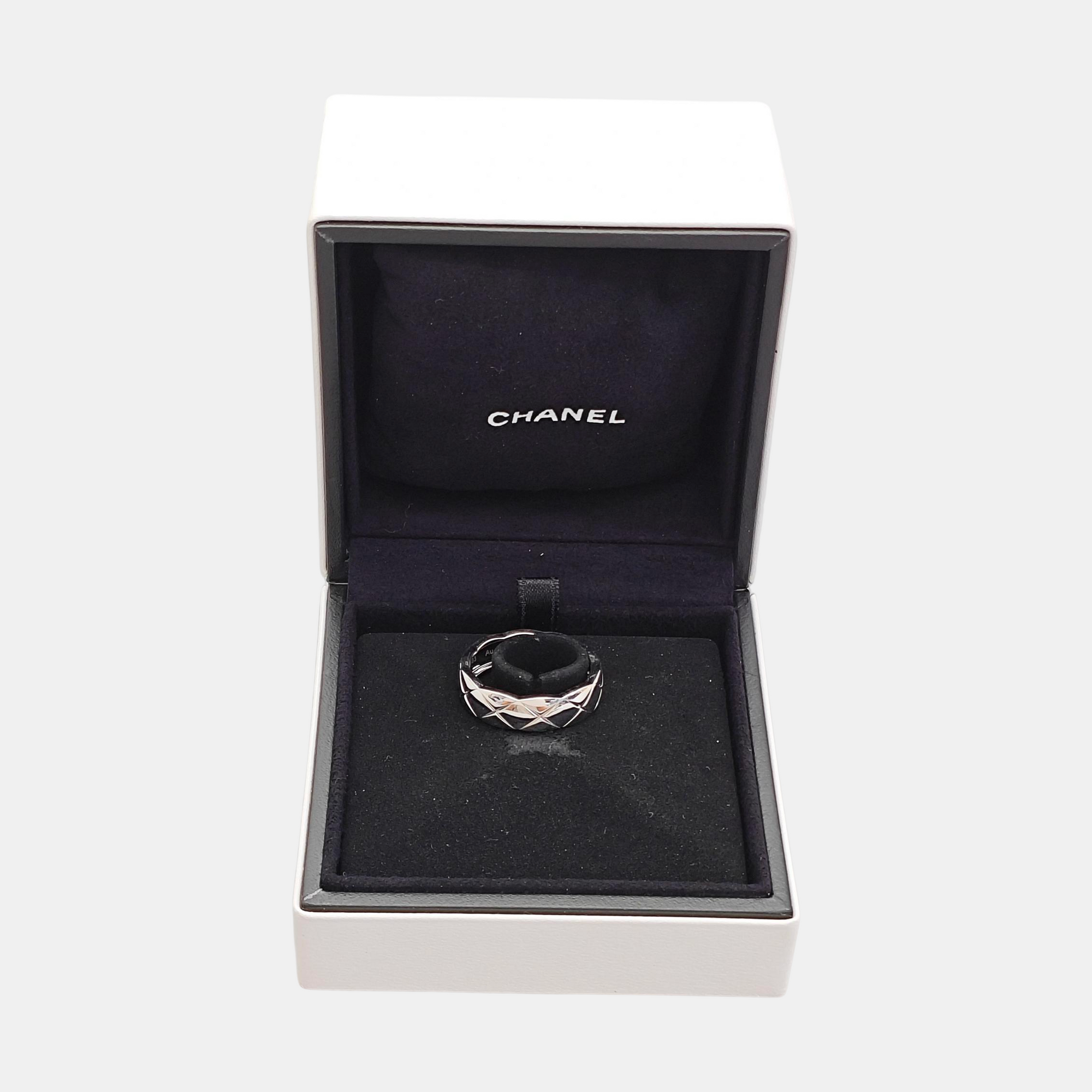 COCOCRUSH 18k White Gold Silver Ring EU 63