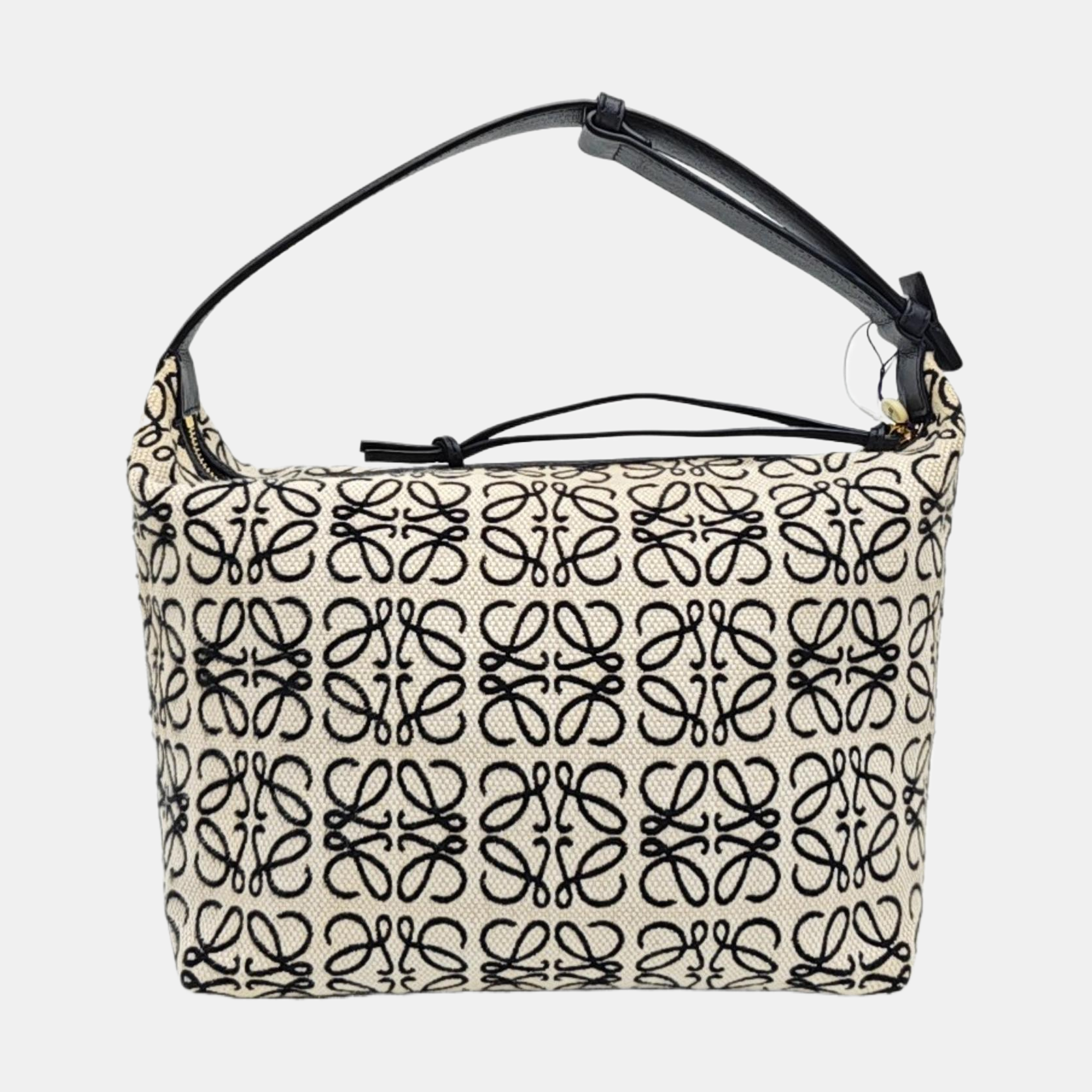 Monogram Fabric Top Handle Bag Beige