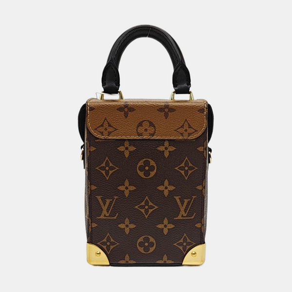 CAMERA BOX Monogram Coated Canvas Brown