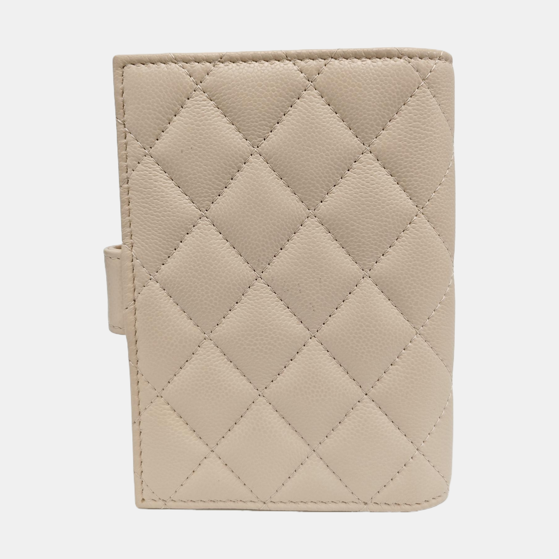 Quilted Grained Calfskin Wallet Pink