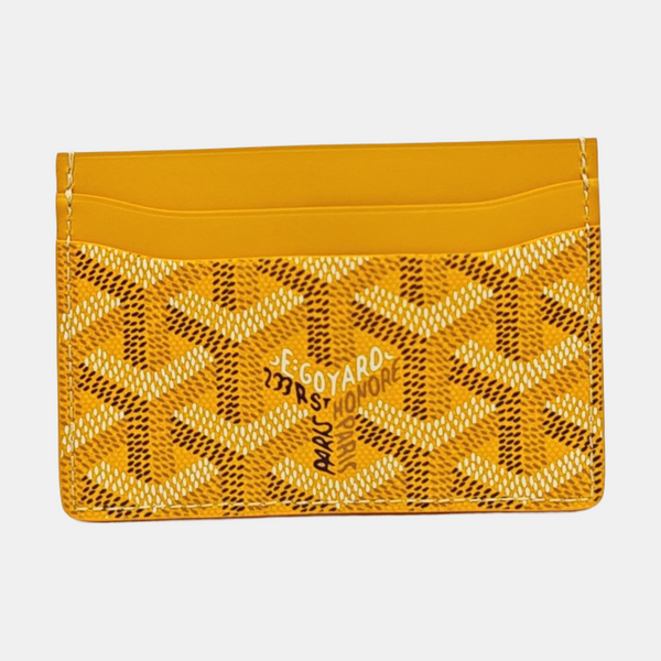 Coated Canvas Card Holder Yellow