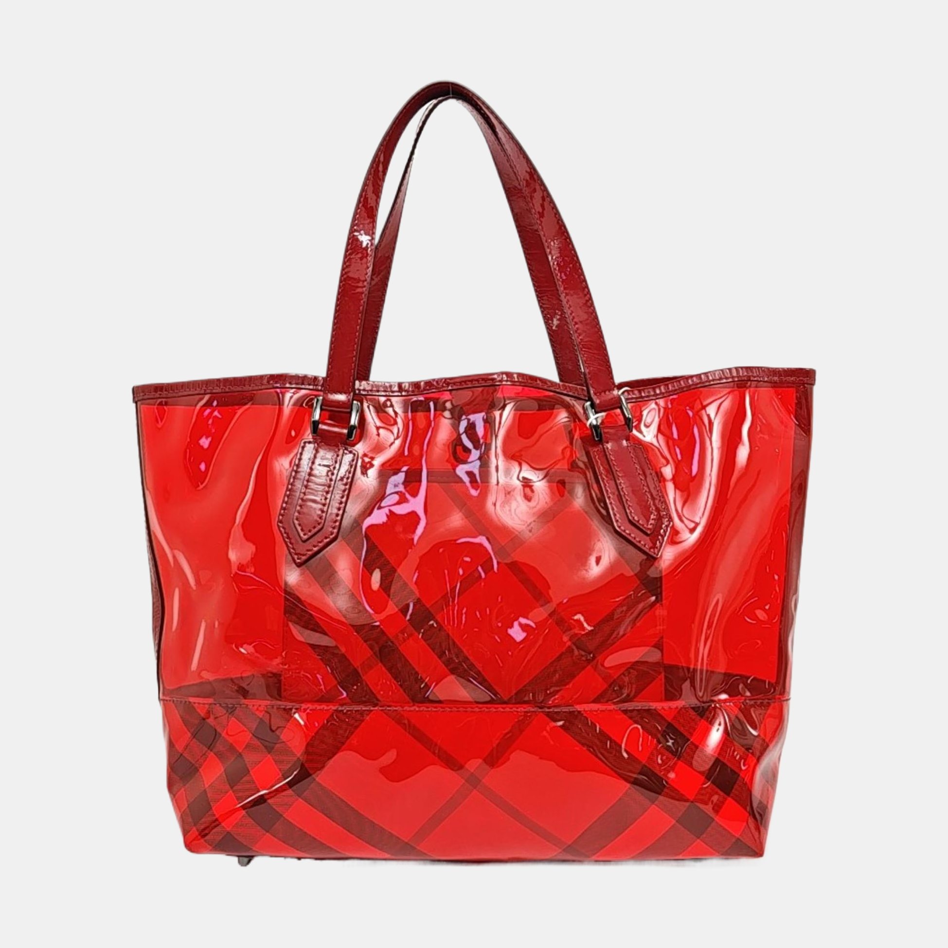 Plastic Tote Bag Red