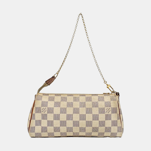 EVA Damier Azur Coated Canvas White