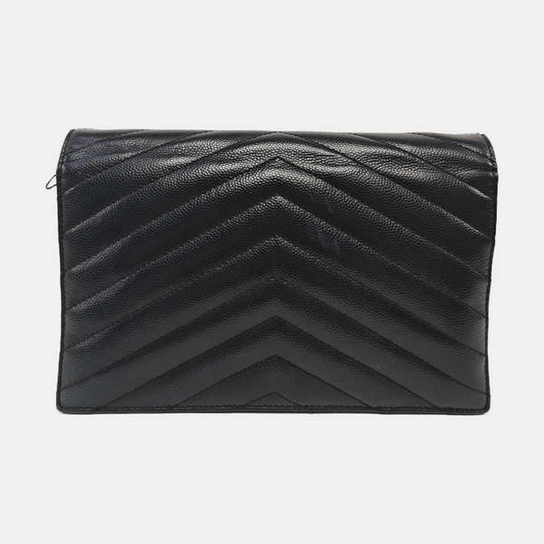 MONOGRAM WOC Chevron Calfskin Black