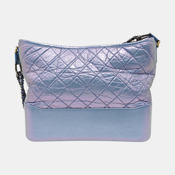 GABRIELLE Medium Quilted Calfskin Blue