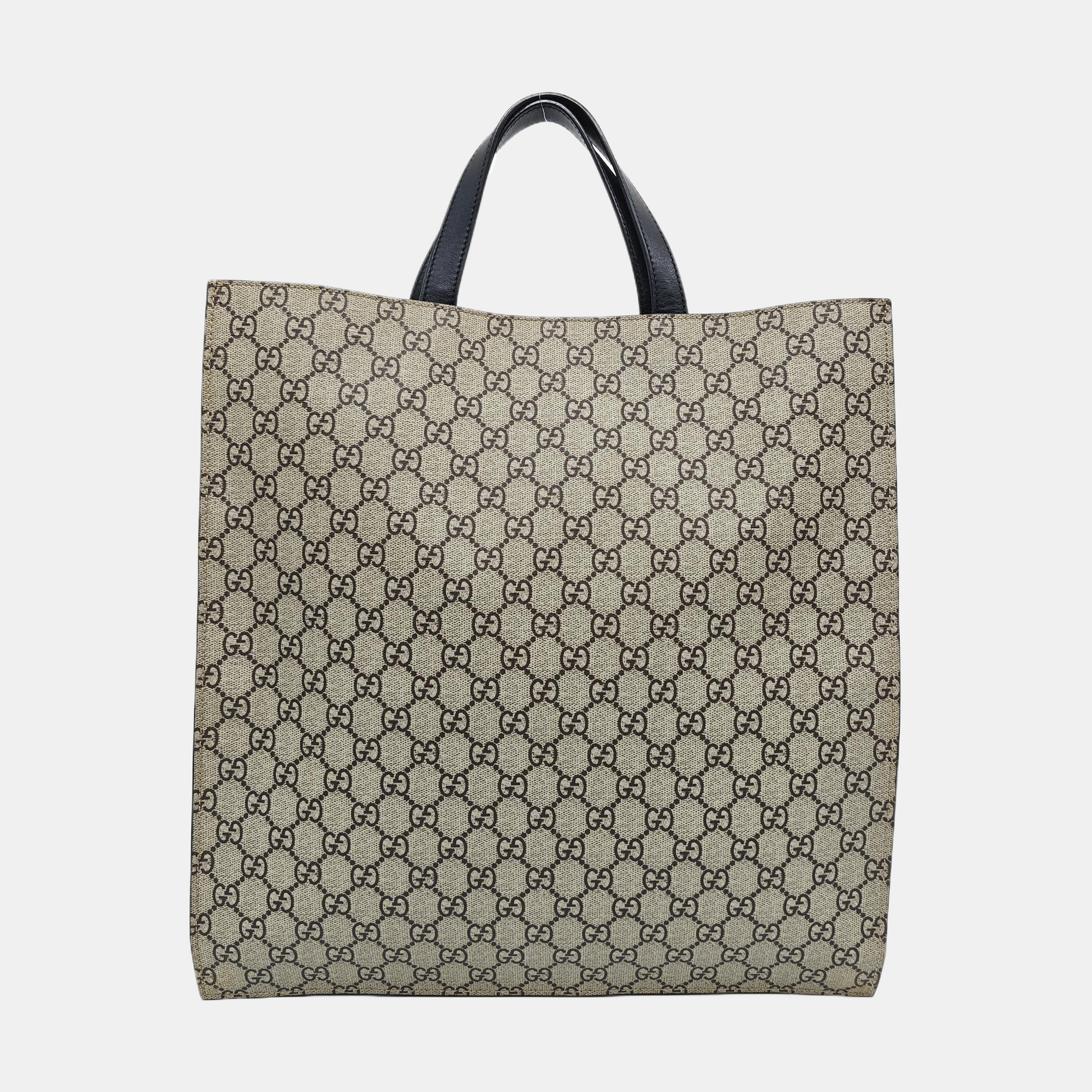 Monogram Coated Canvas Tote Bag Beige