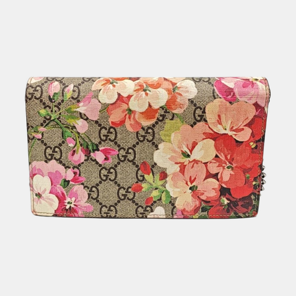 GG Blooms Monogram Coated Canvas Beige