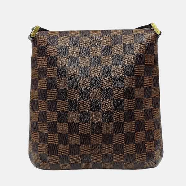 Authenticated pre-owned  MUSETTE TANGO Damier Ebene Coated Canvas Brown - Shoulder Bag at Looply