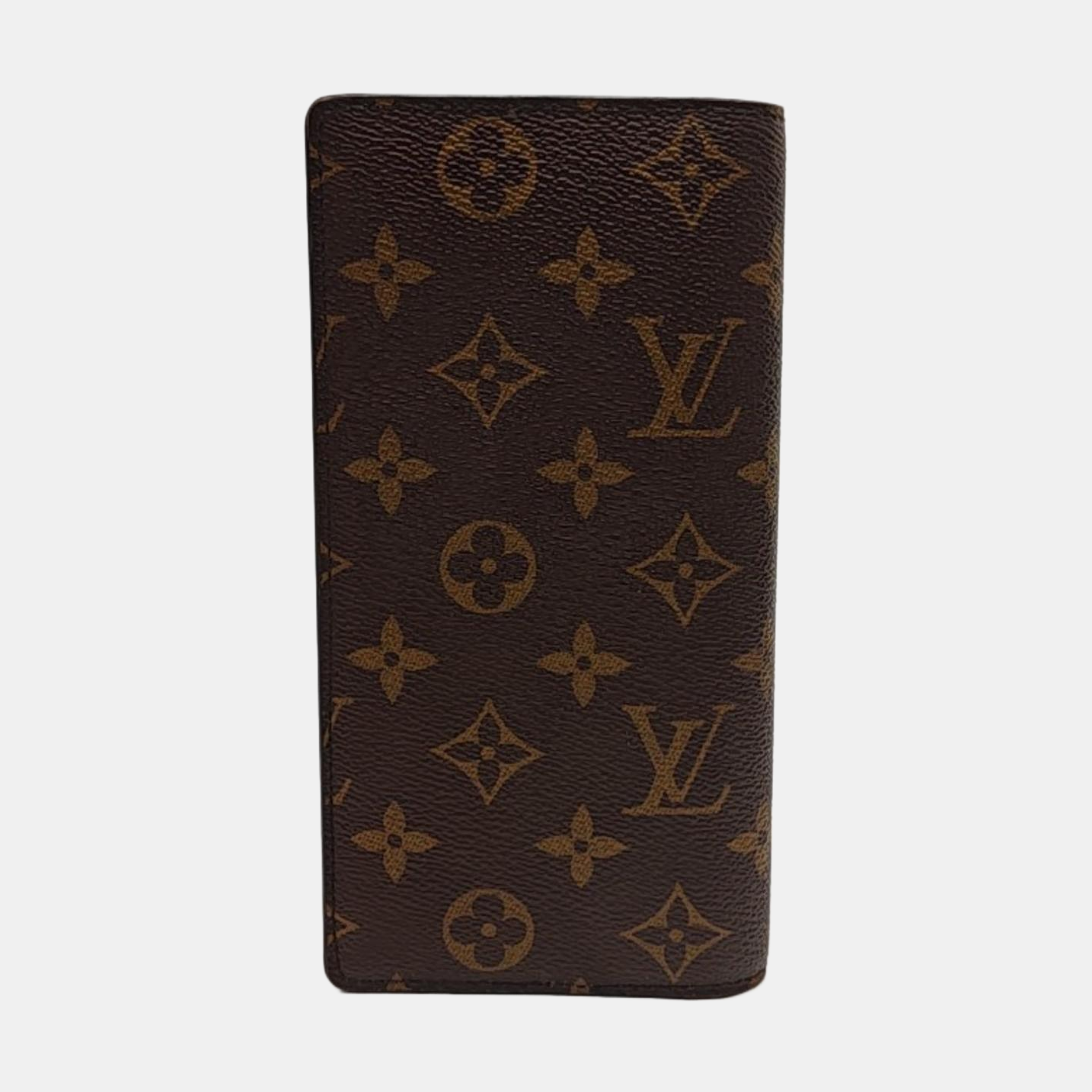 HINGE BRAZZA Monogram Coated Canvas Brown Wallet