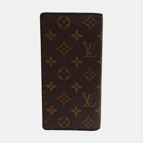 HINGE BRAZZA Monogram Coated Canvas Brown Wallet