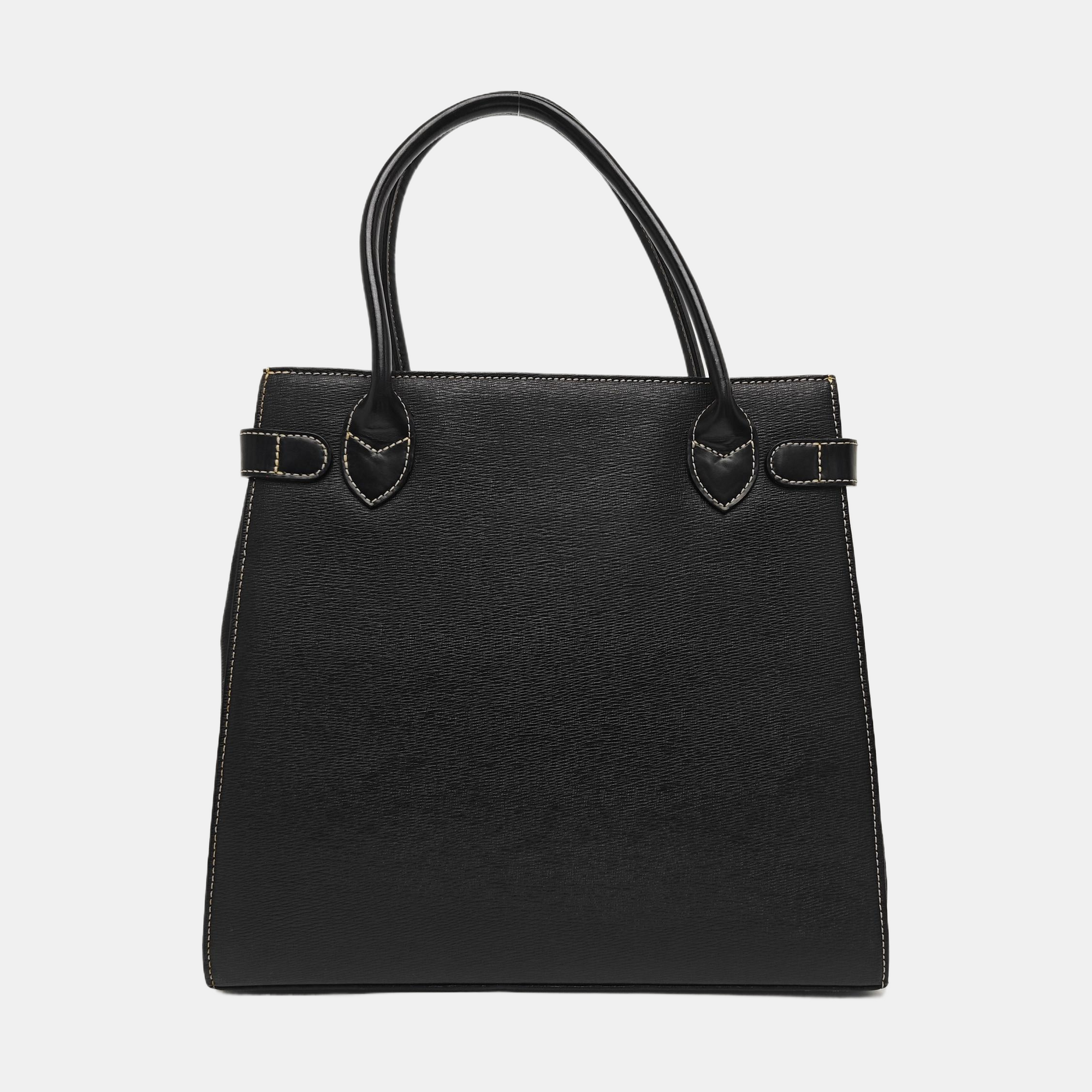 Calfskin Tote Bag Small Black