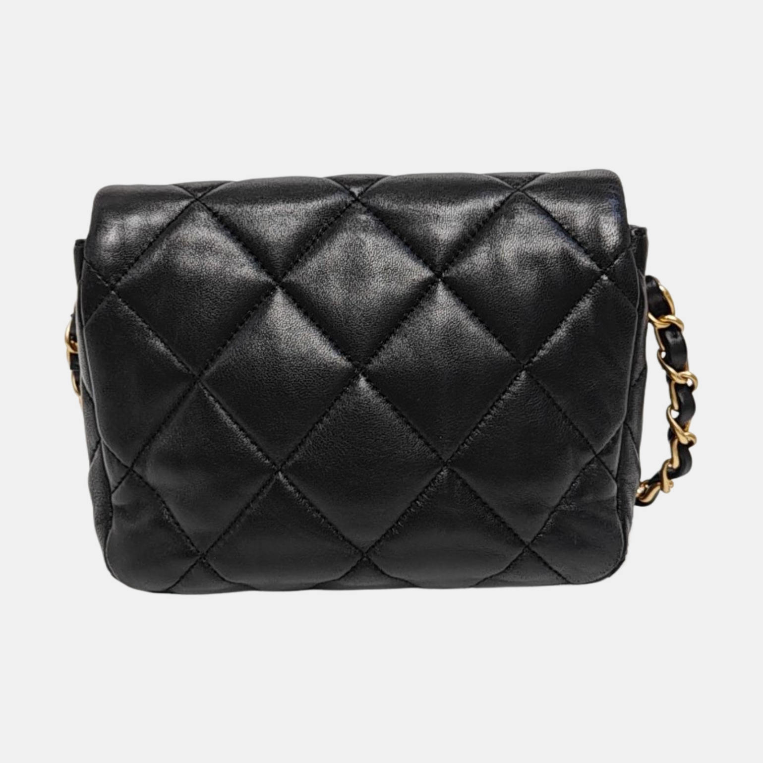 Quilted Lambskin Crossbody Bag Black