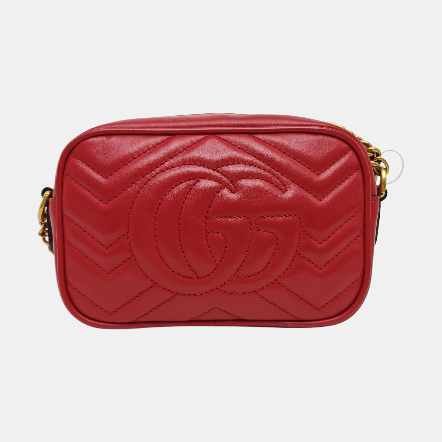 GG Marmont Super Mini Quilted Calfskin Red