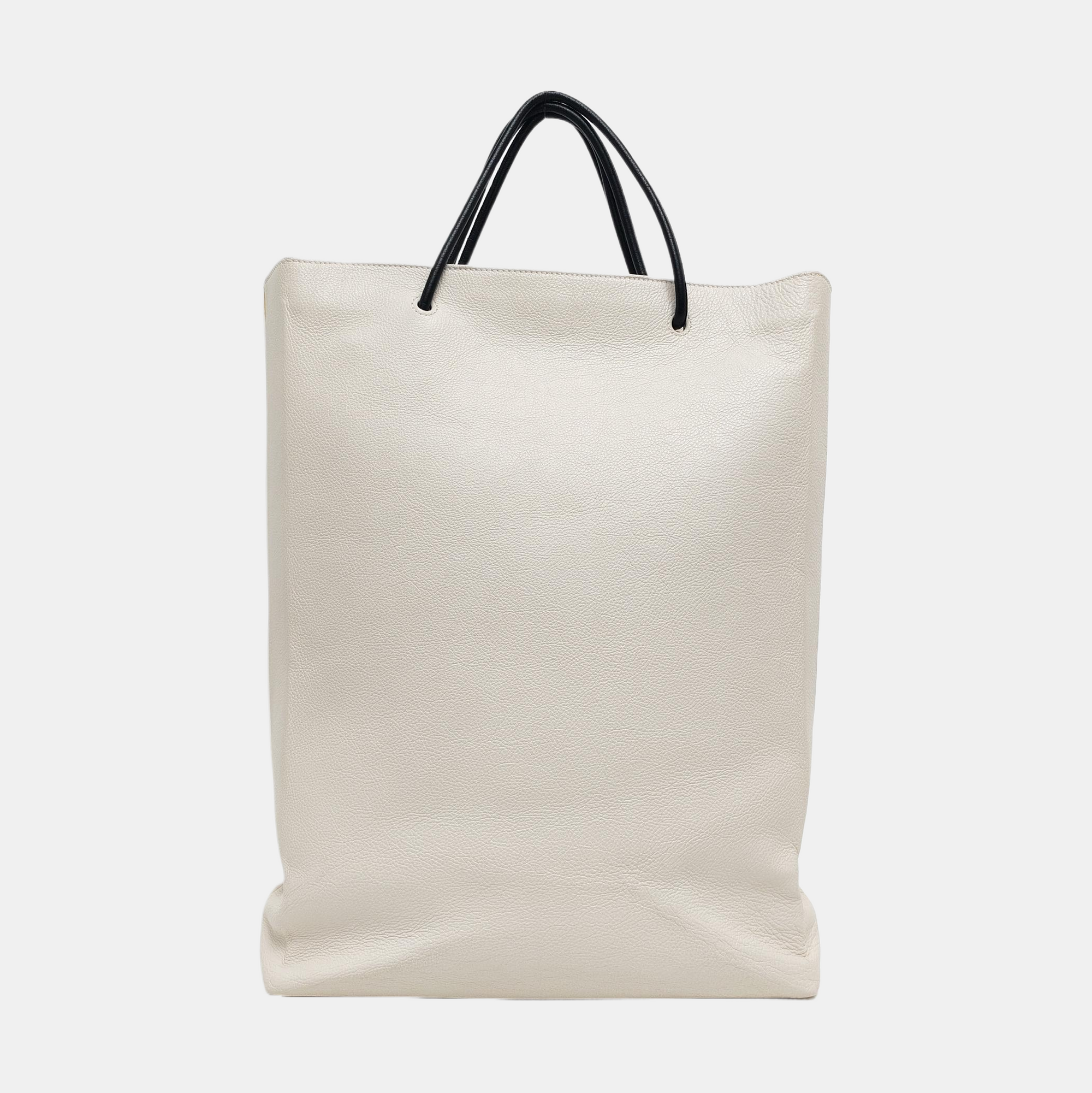Shopping Bag Calfskin White