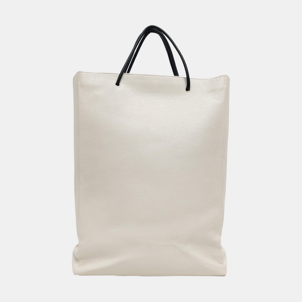 Shopping Bag Calfskin White