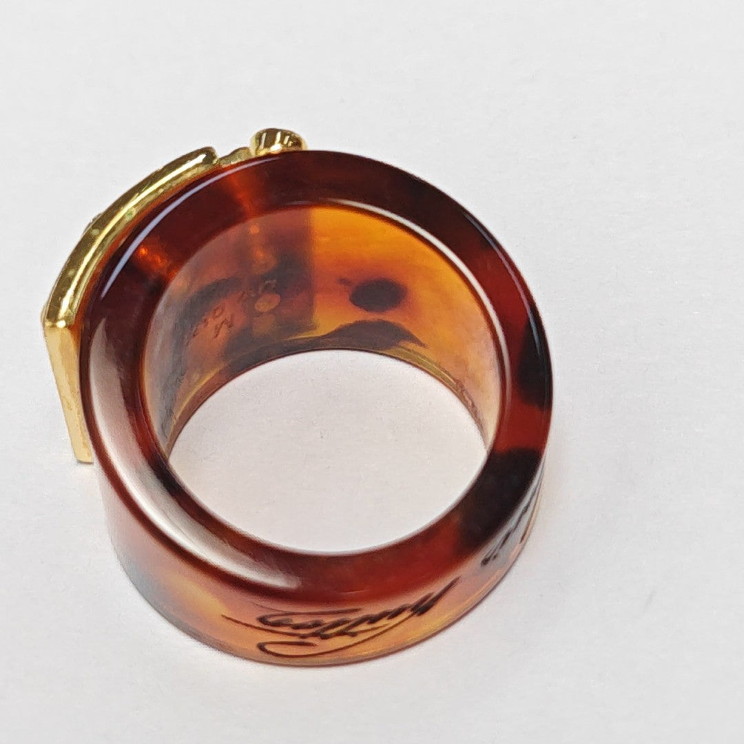 LOCK ME Synthetic Material Brown Ring EU 53