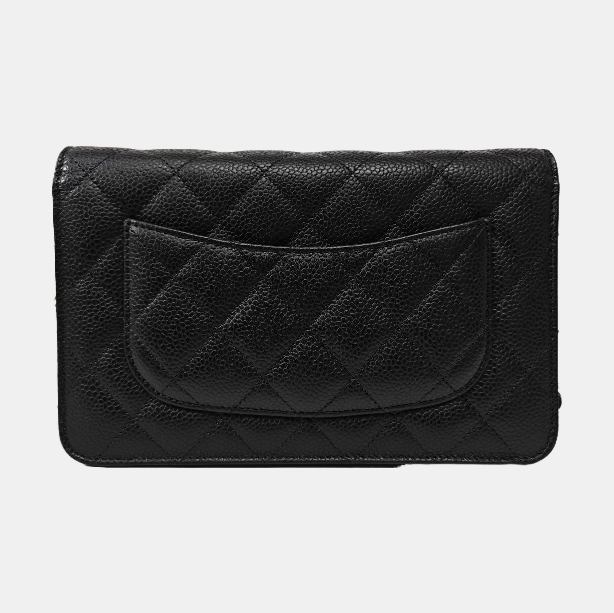 WOC Quilted Grained Calfskin Black