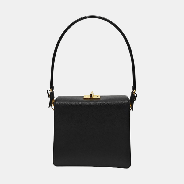 Calfskin Shoulder Bag Black