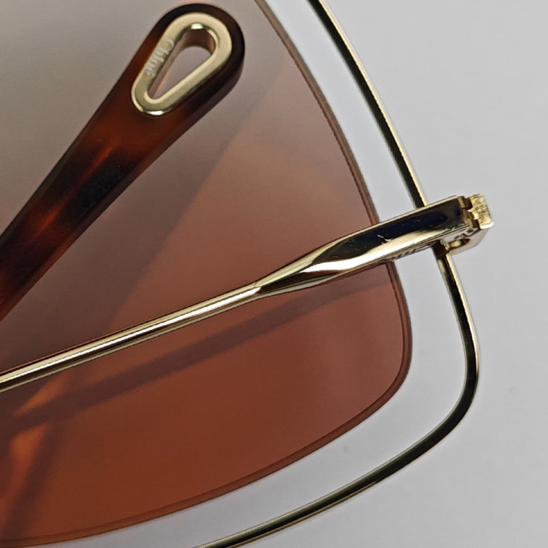Brown Metal Sunglasses