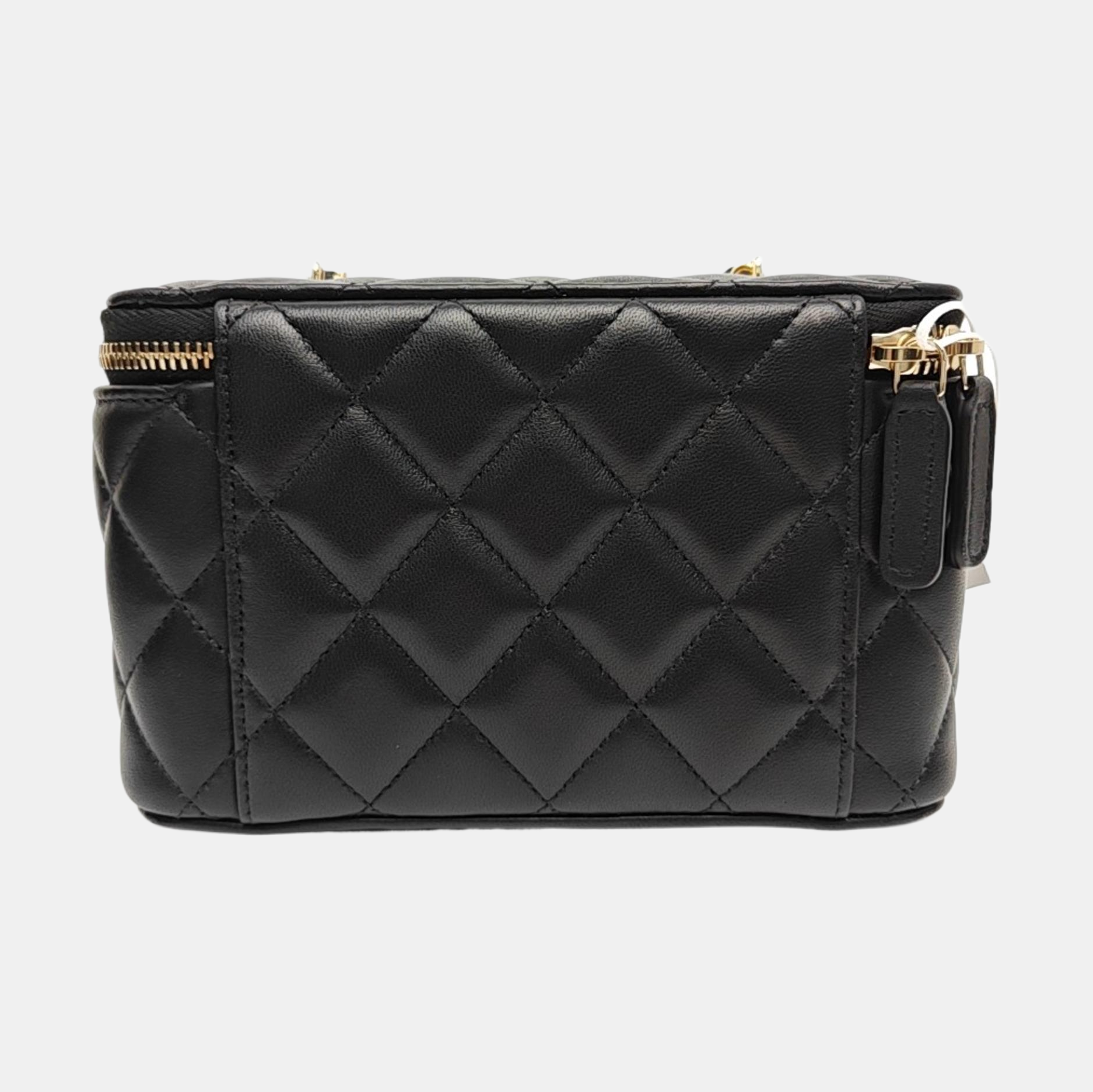 Quilted Lambskin Shoulder Bag Black