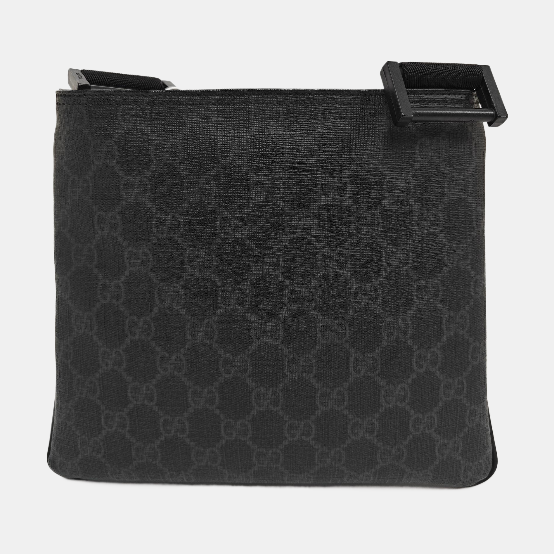 Coated Canvas Clutch Black