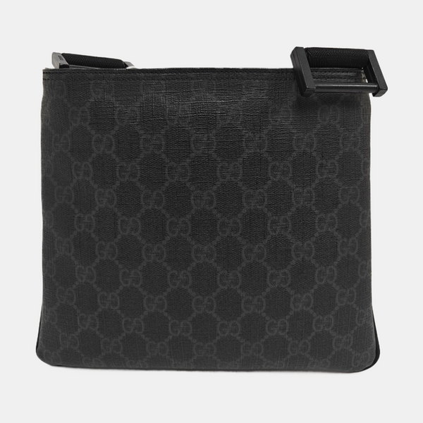 Coated Canvas Clutch Black