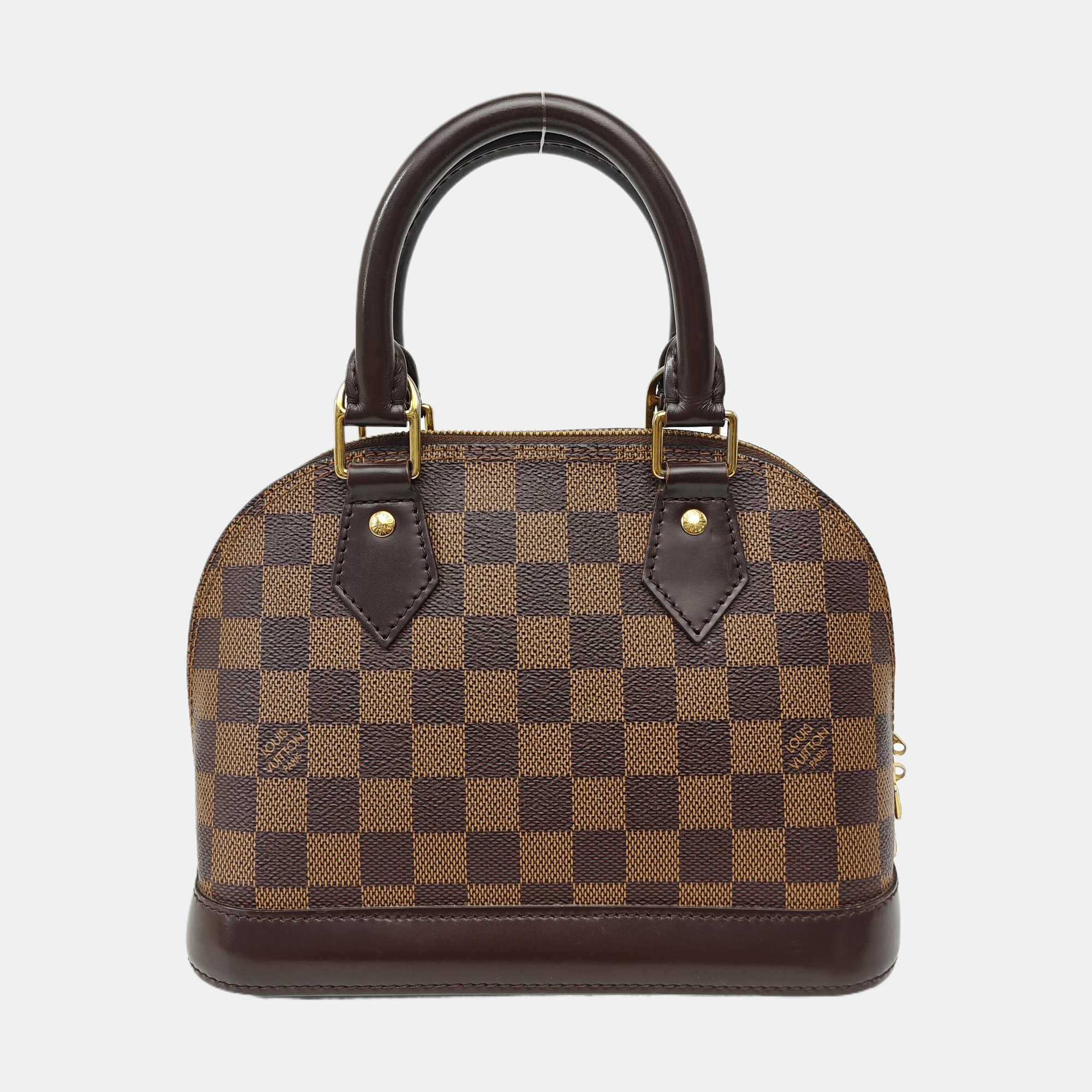 ALMA BB Damier Ebene Coated Canvas Brown