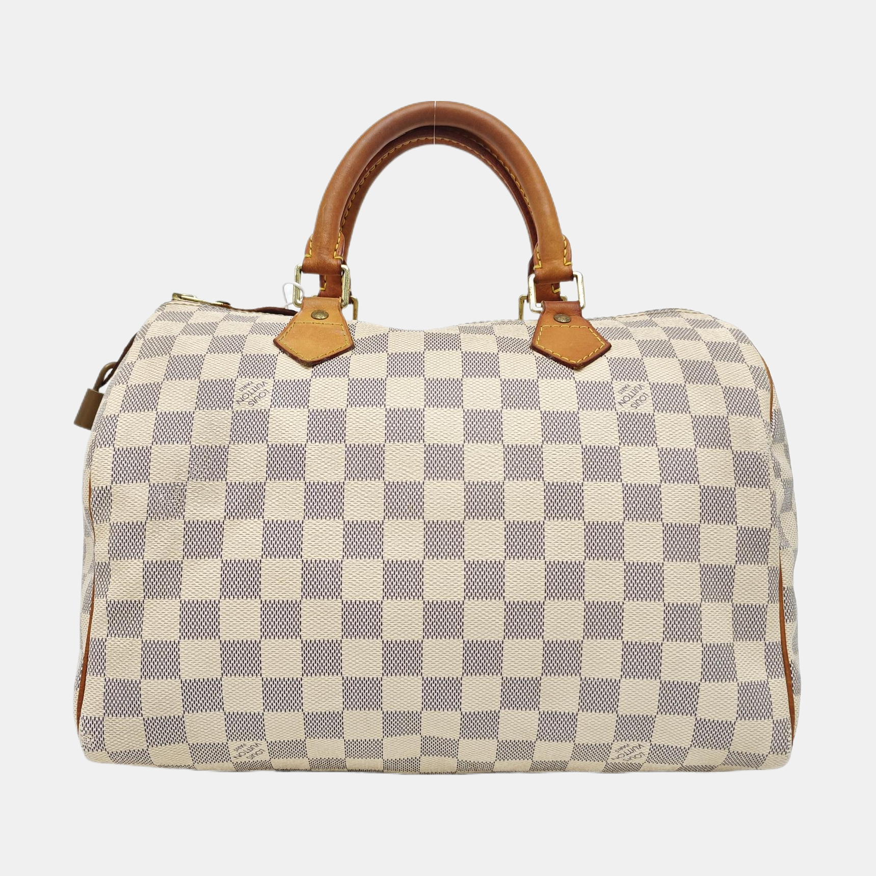 SPEEDY 30 Damier Azur Coated Canvas White