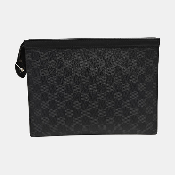 Pochette Voyag MM Damier Graphite Coated Canvas Gray