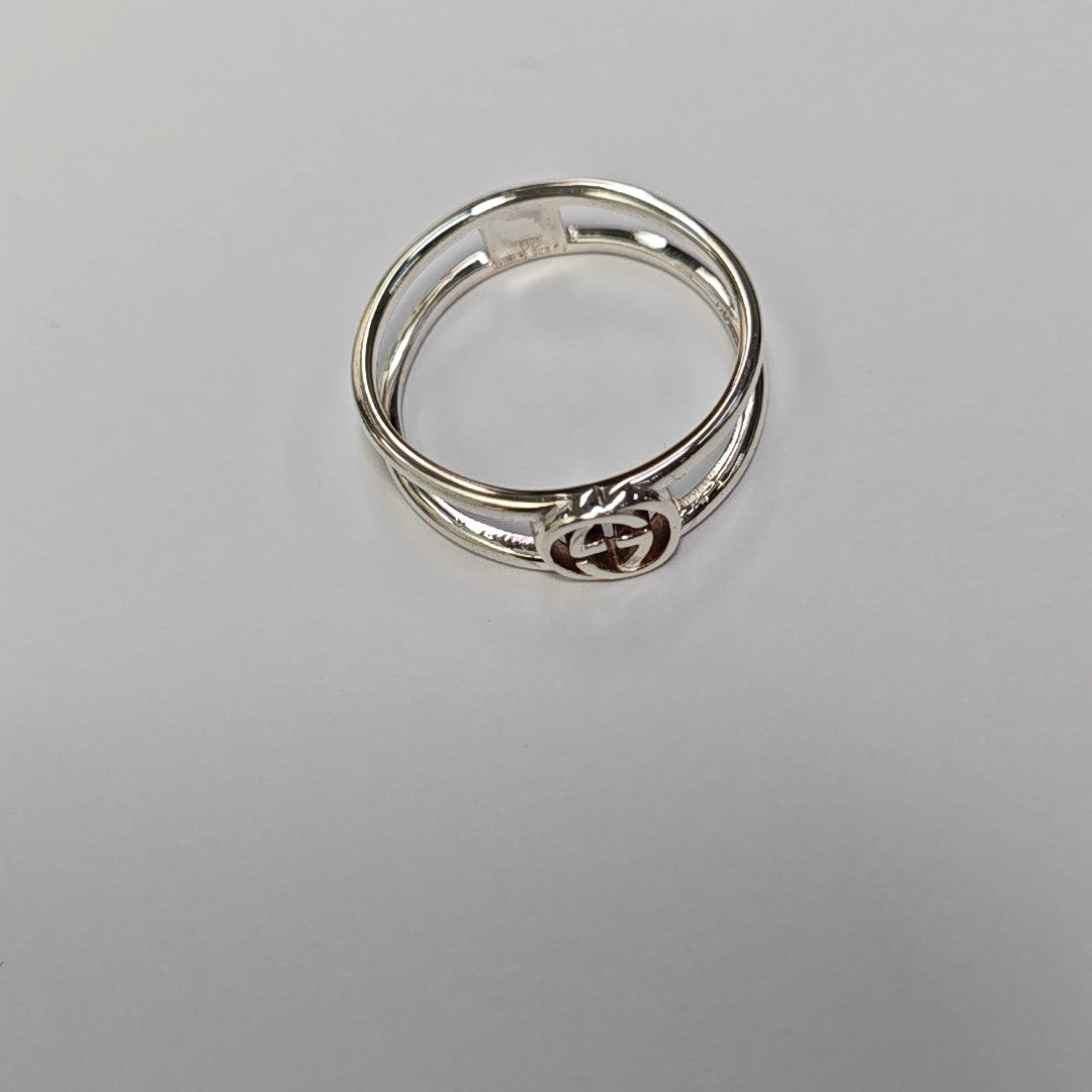 Interlocking G 925 Sterling Silver Ring EU 59