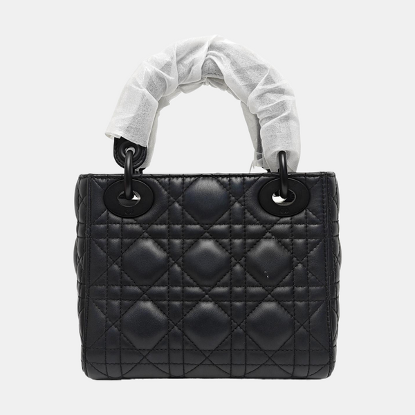 Lady Dior Mini Cannage Calfskin Black