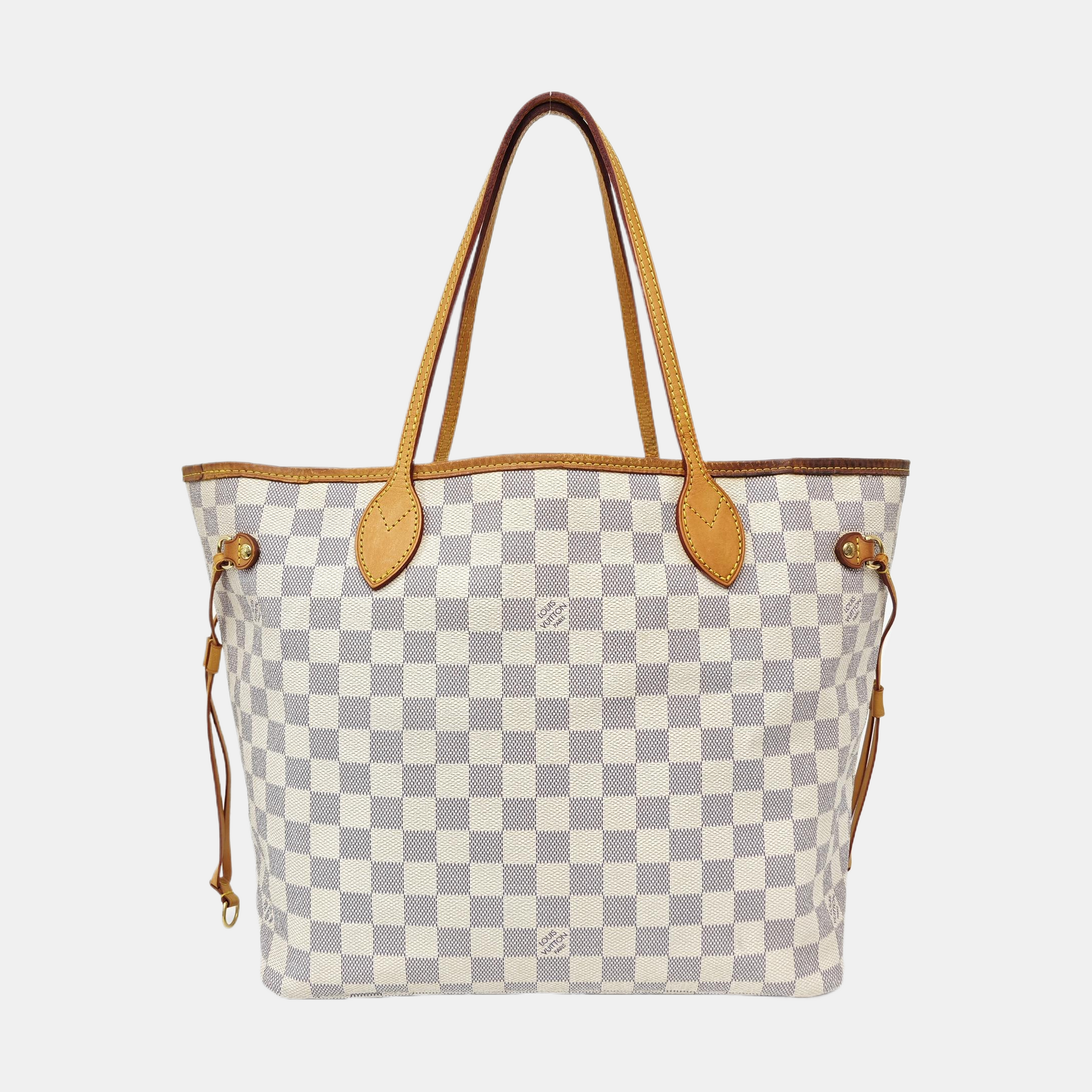 NEVERFULL MM Damier Azur Coated Canvas Beige