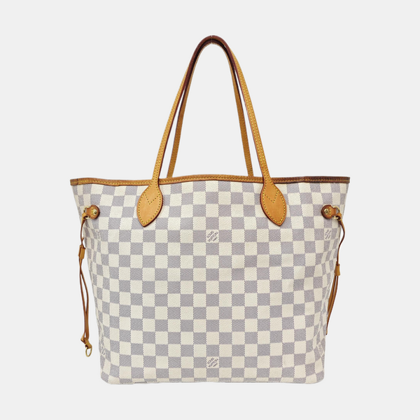 NEVERFULL MM Damier Azur Coated Canvas Beige