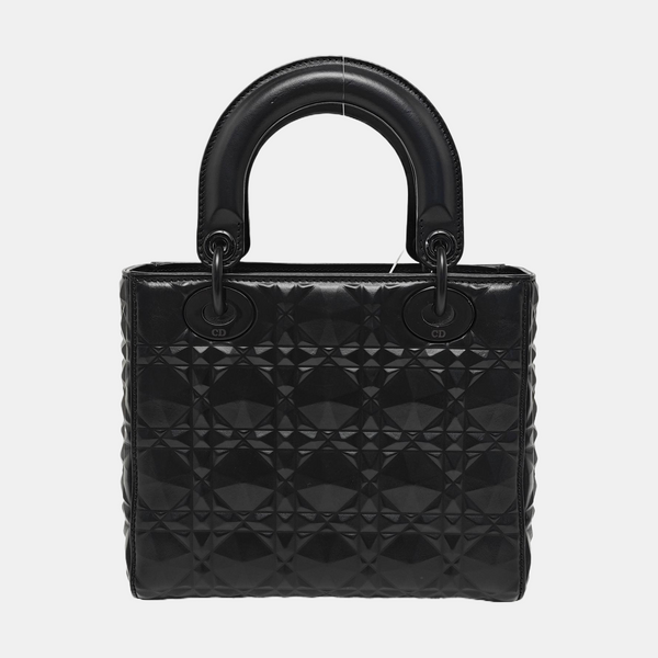 Lady Dior Small Cannage Calfskin Black