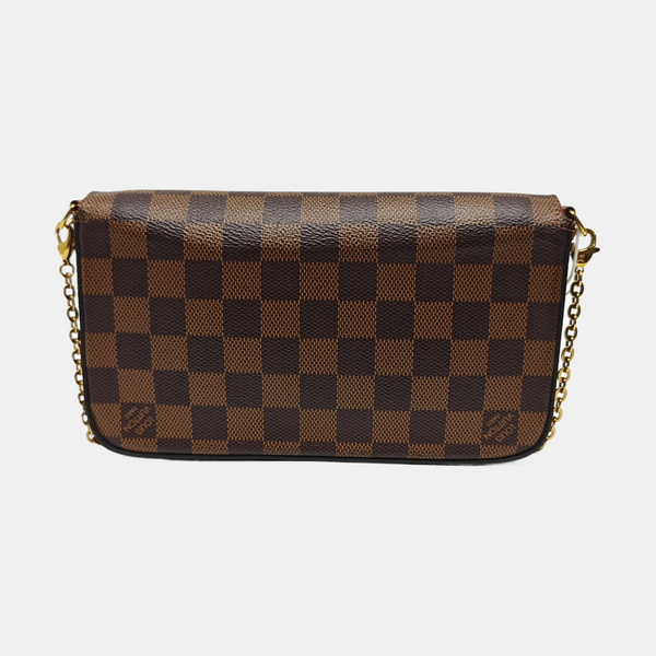 FÉLICIE Damier Ebene Coated Canvas Brown